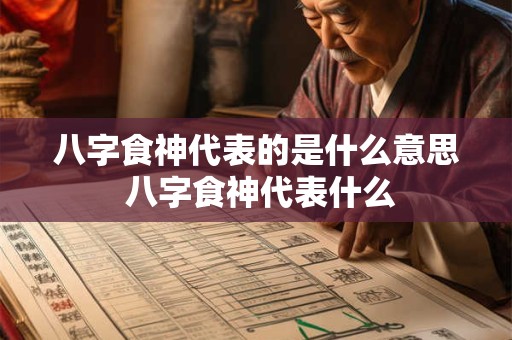 八字食神代表的是什么意思 八字食神代表什么