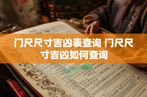 门尺尺寸吉凶表查询 门尺尺寸吉凶如何查询