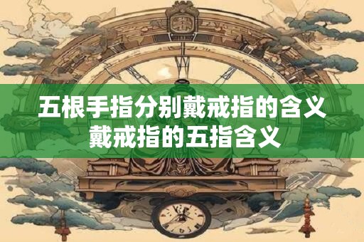 五根手指分别戴戒指的含义 戴戒指的五指含义