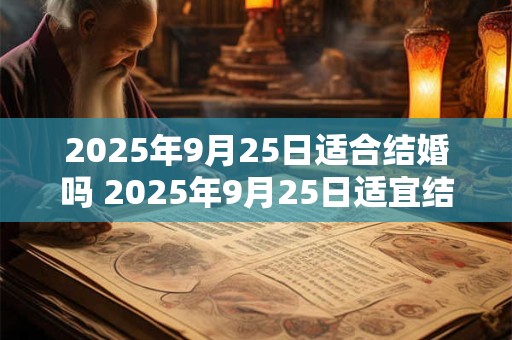 2025年9月25日适合结婚吗 2025年9月25日适宜结婚吗