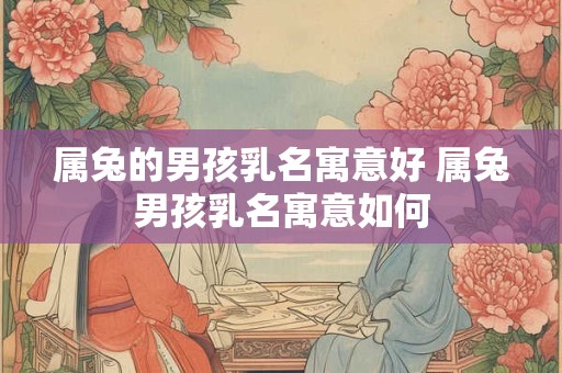 属兔的男孩乳名寓意好 属兔男孩乳名寓意如何