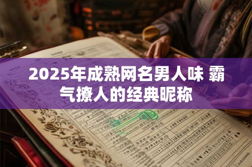 2025年成熟网名男人味 霸气撩人的经典昵称