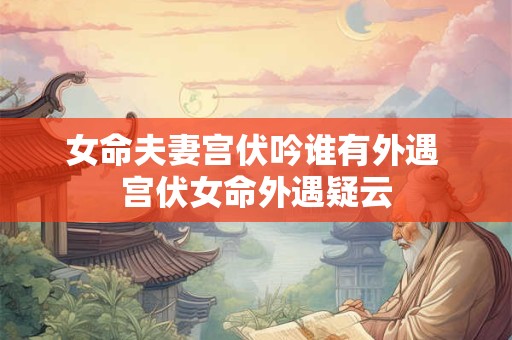 女命夫妻宫伏吟谁有外遇 宫伏女命外遇疑云