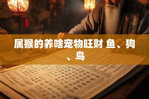 属猴的养啥宠物旺财 鱼、狗、鸟
