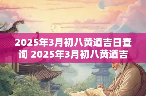 2025年3月初八黄道吉日查询 2025年3月初八黄道吉日是哪天