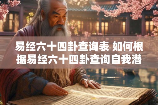易经六十四卦查询表 如何根据易经六十四卦查询自我潜能