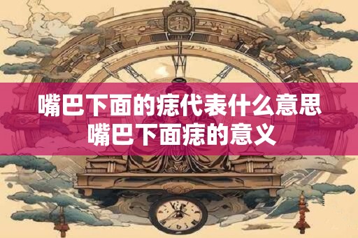 嘴巴下面的痣代表什么意思 嘴巴下面痣的意义