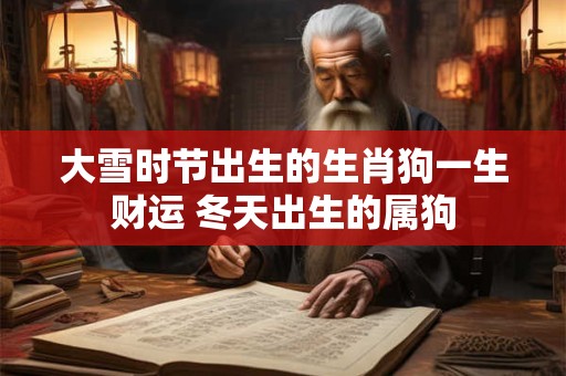 大雪时节出生的生肖狗一生财运 冬天出生的属狗