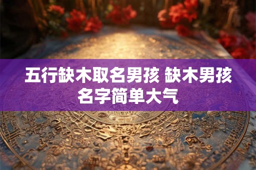 五行缺木取名男孩 缺木男孩名字简单大气