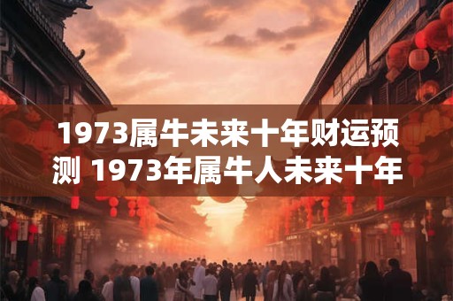 1973属牛未来十年财运预测 1973年属牛人未来十年财势如何