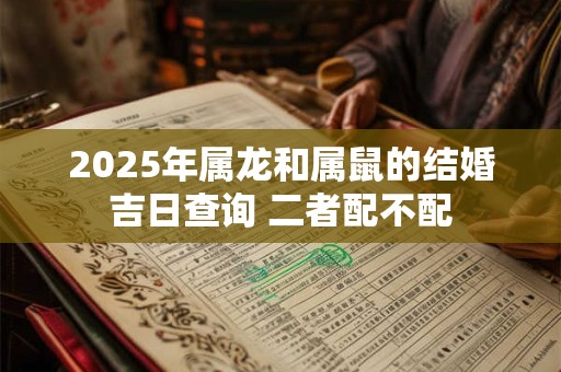 2025年属龙和属鼠的结婚吉日查询 二者配不配