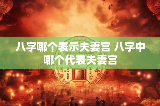 八字哪个表示夫妻宫 八字中哪个代表夫妻宫