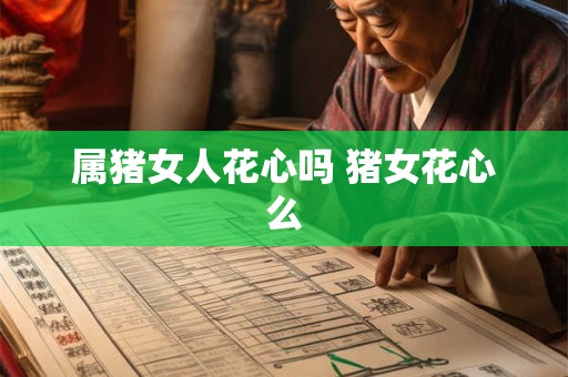 属猪女人花心吗 猪女花心么