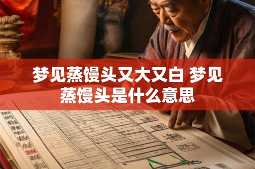梦见蒸馒头又大又白 梦见蒸馒头是什么意思