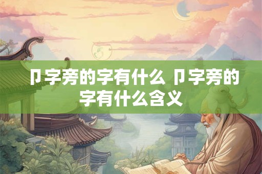 卩字旁的字有什么 卩字旁的字有什么含义