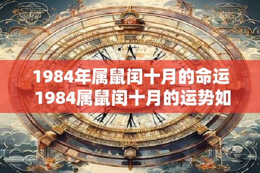 1984年属鼠闰十月的命运 1984属鼠闰十月的运势如何