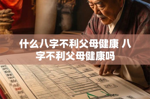 什么八字不利父母健康 八字不利父母健康吗