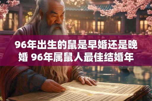 96年出生的鼠是早婚还是晚婚 96年属鼠人最佳结婚年龄