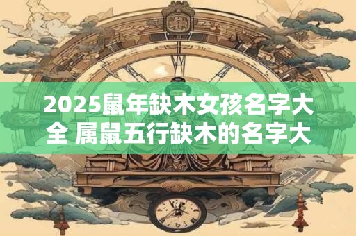 2025鼠年缺木女孩名字大全 属鼠五行缺木的名字大全