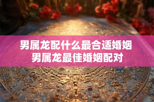 男属龙配什么最合适婚姻 男属龙最佳婚姻配对