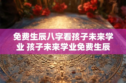 免费生辰八字看孩子未来学业 孩子未来学业免费生辰八字可测吗