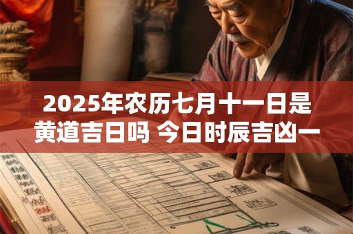 2025年农历七月十一日是黄道吉日吗 今日时辰吉凶一览表 2025年农历七月十一日是黄道吉日吗 今日时辰吉凶一览表
