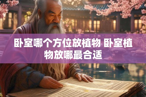 卧室哪个方位放植物 卧室植物放哪最合适