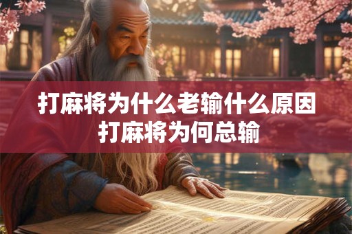 打麻将为什么老输什么原因 打麻将为何总输