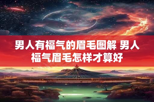 男人有福气的眉毛图解 男人福气眉毛怎样才算好