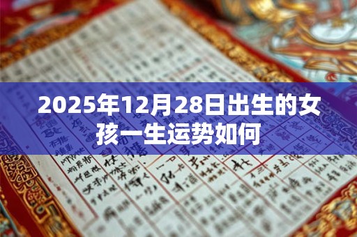 2025年12月28日出生的女孩一生运势如何