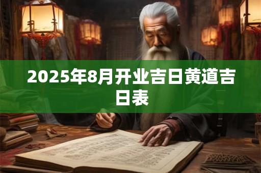 2025年8月开业吉日黄道吉日表