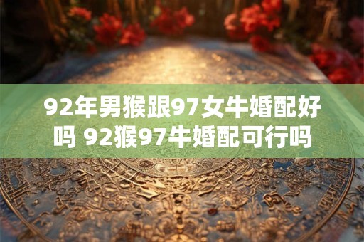 92年男猴跟97女牛婚配好吗 92猴97牛婚配可行吗