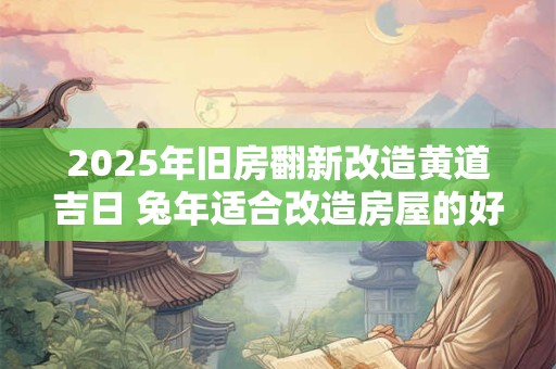 2025年旧房翻新改造黄道吉日 兔年适合改造房屋的好日子