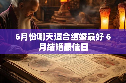 6月份哪天适合结婚最好 6月结婚最佳日