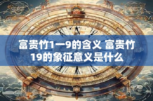 富贵竹1一9的含义 富贵竹19的象征意义是什么