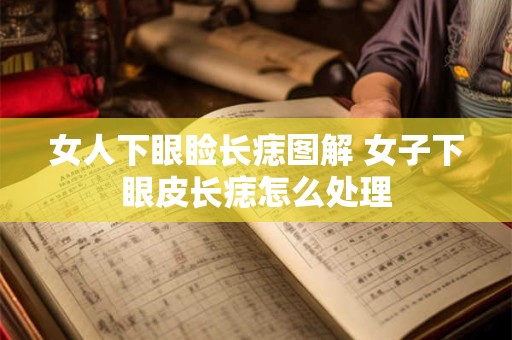 女人下眼睑长痣图解 女子下眼皮长痣怎么处理