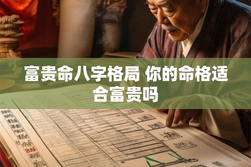 富贵命八字格局 你的命格适合富贵吗