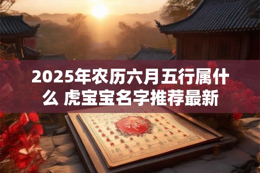 2025年农历六月五行属什么 虎宝宝名字推荐最新