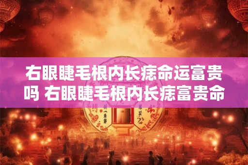 右眼睫毛根内长痣命运富贵吗 右眼睫毛根内长痣富贵命运