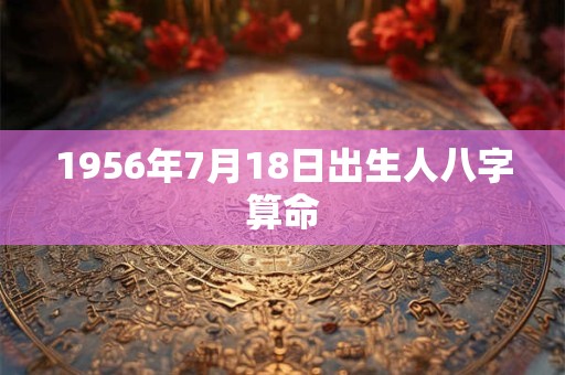 1956年7月18日出生人八字算命