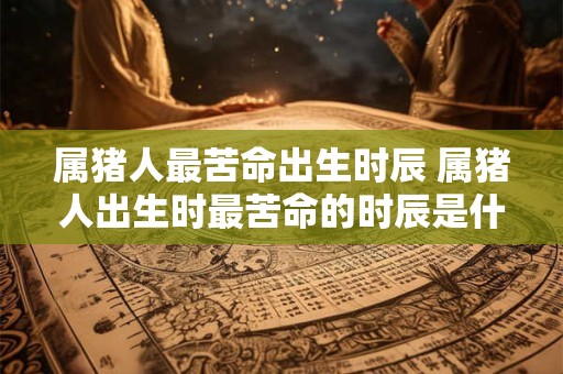 属猪人最苦命出生时辰 属猪人出生时最苦命的时辰是什么