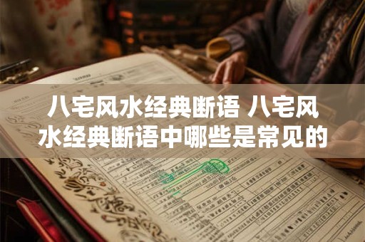 八宅风水经典断语 八宅风水经典断语中哪些是常见的风水迷信