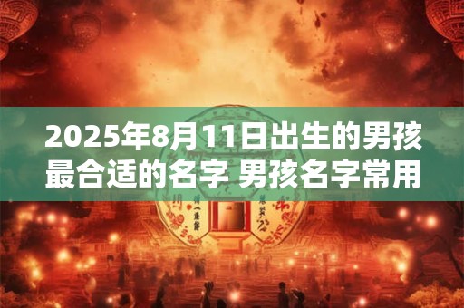 2025年8月11日出生的男孩最合适的名字 男孩名字常用字有哪些