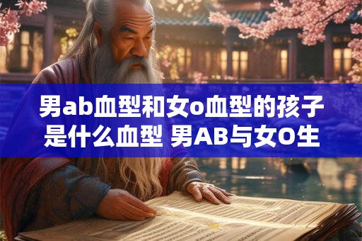男ab血型和女o血型的孩子是什么血型 男AB与女O生的孩子血型是