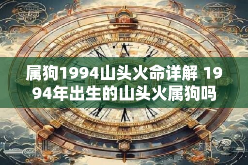 属狗1994山头火命详解 1994年出生的山头火属狗吗