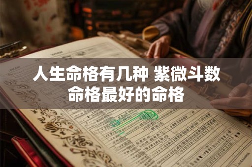 人生命格有几种 紫微斗数命格最好的命格