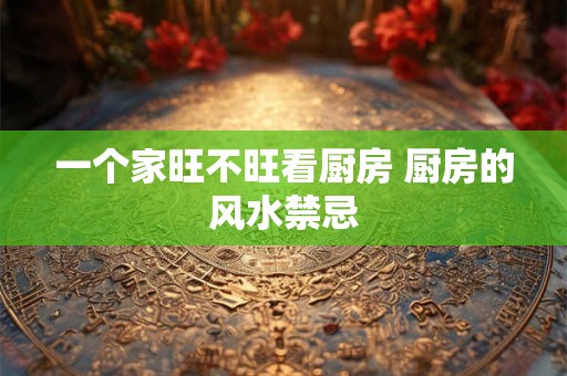一个家旺不旺看厨房 厨房的风水禁忌