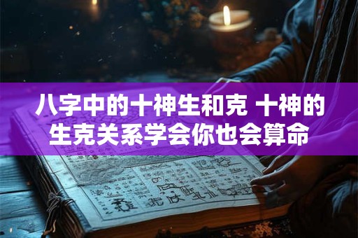 八字中的十神生和克 十神的生克关系学会你也会算命