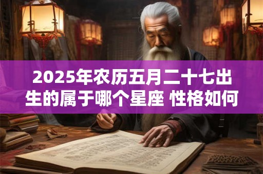 2025年农历五月二十七出生的属于哪个星座 性格如何
