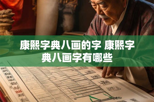 康熙字典八画的字 康熙字典八画字有哪些